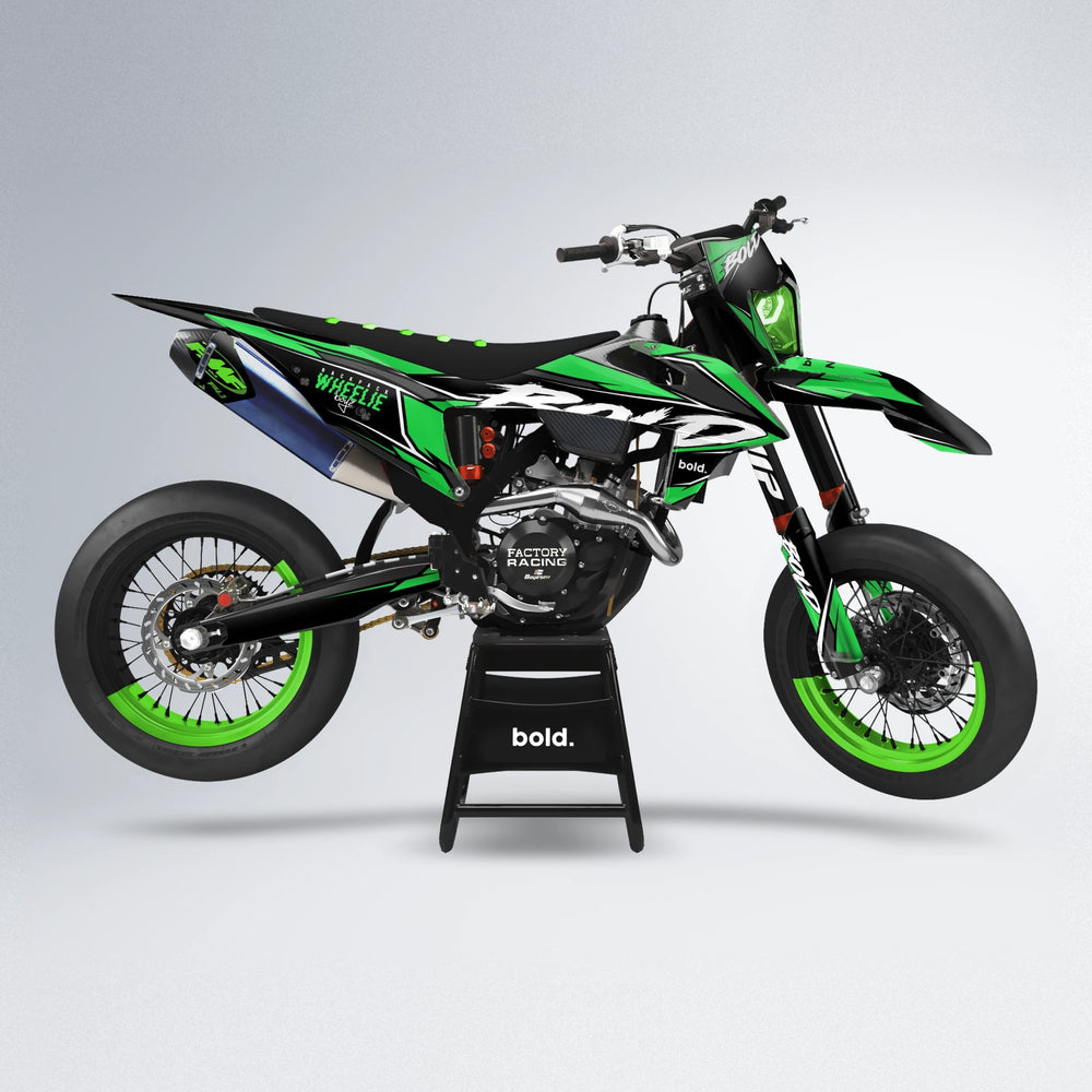 FURY supermoto graphics kit in Green