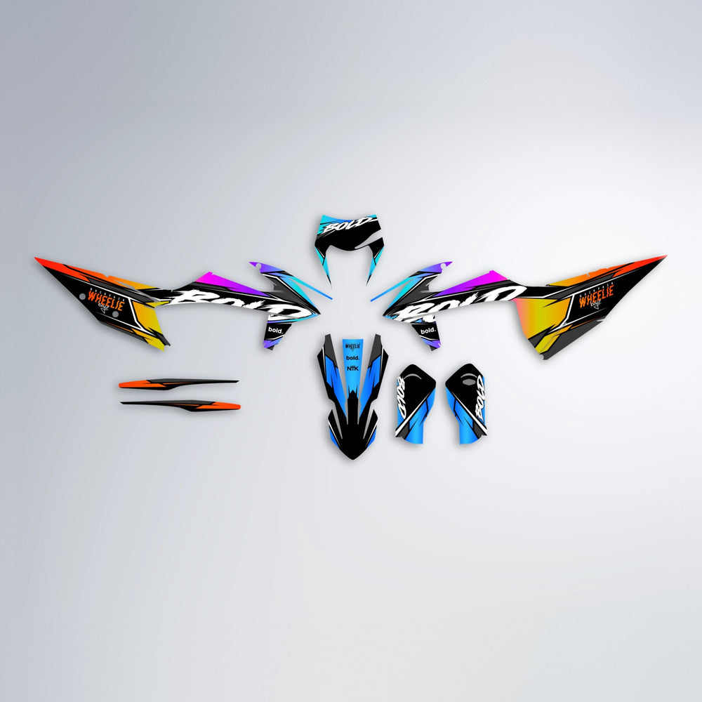 FURY graphics kit parts layout in Sunset Fade