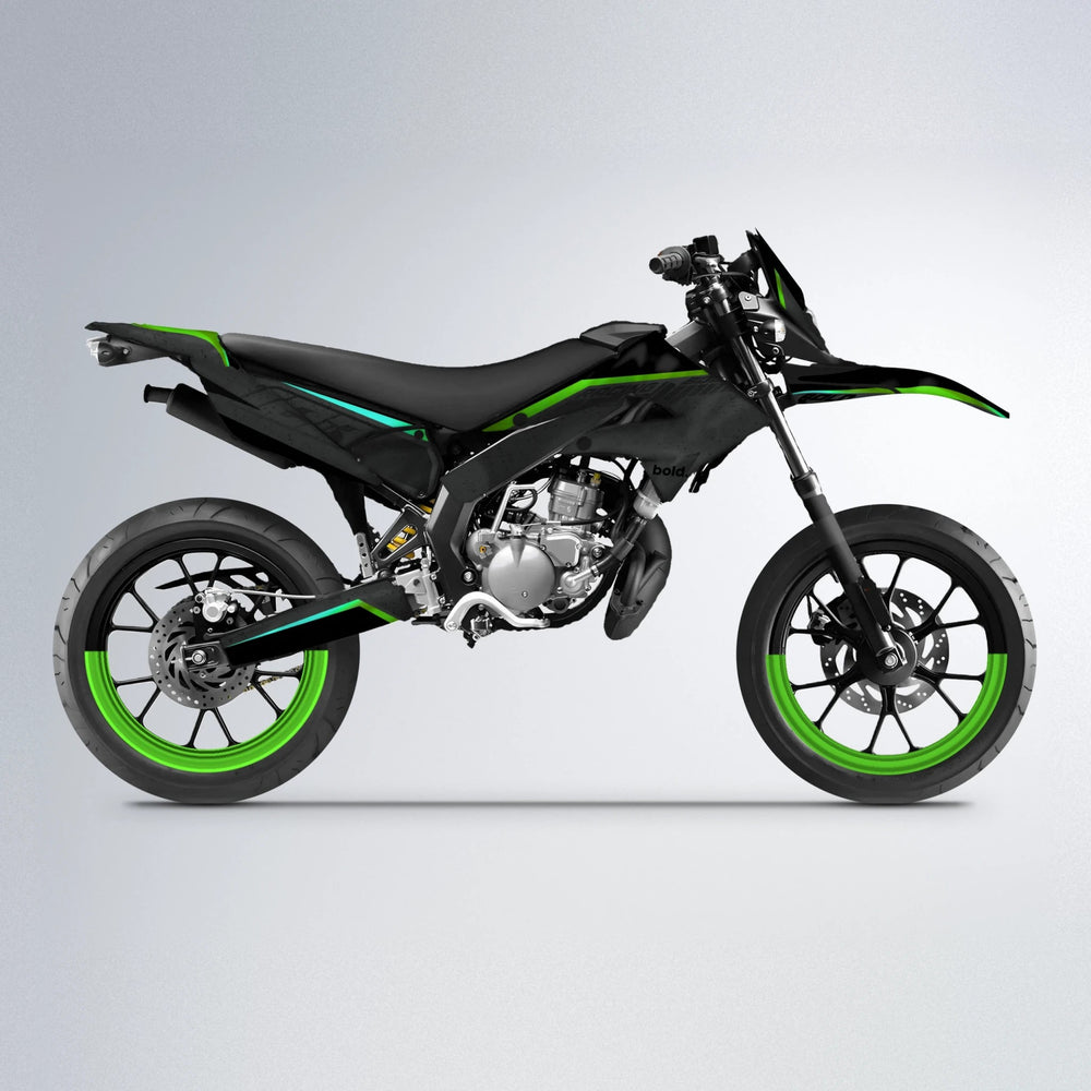 FUTURE Derbi Senda supermoto graphics kit in Green