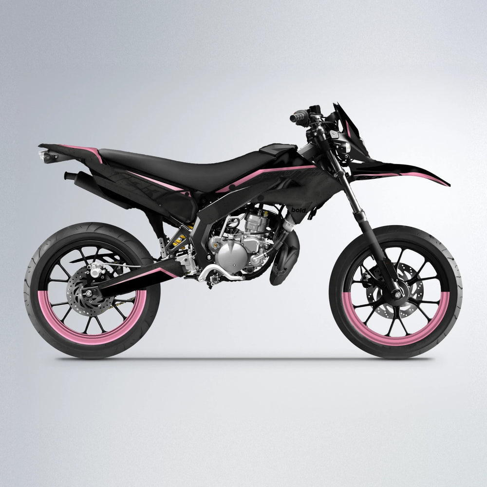 FUTURE Derbi Senda supermoto graphics kit in Sakura Pink