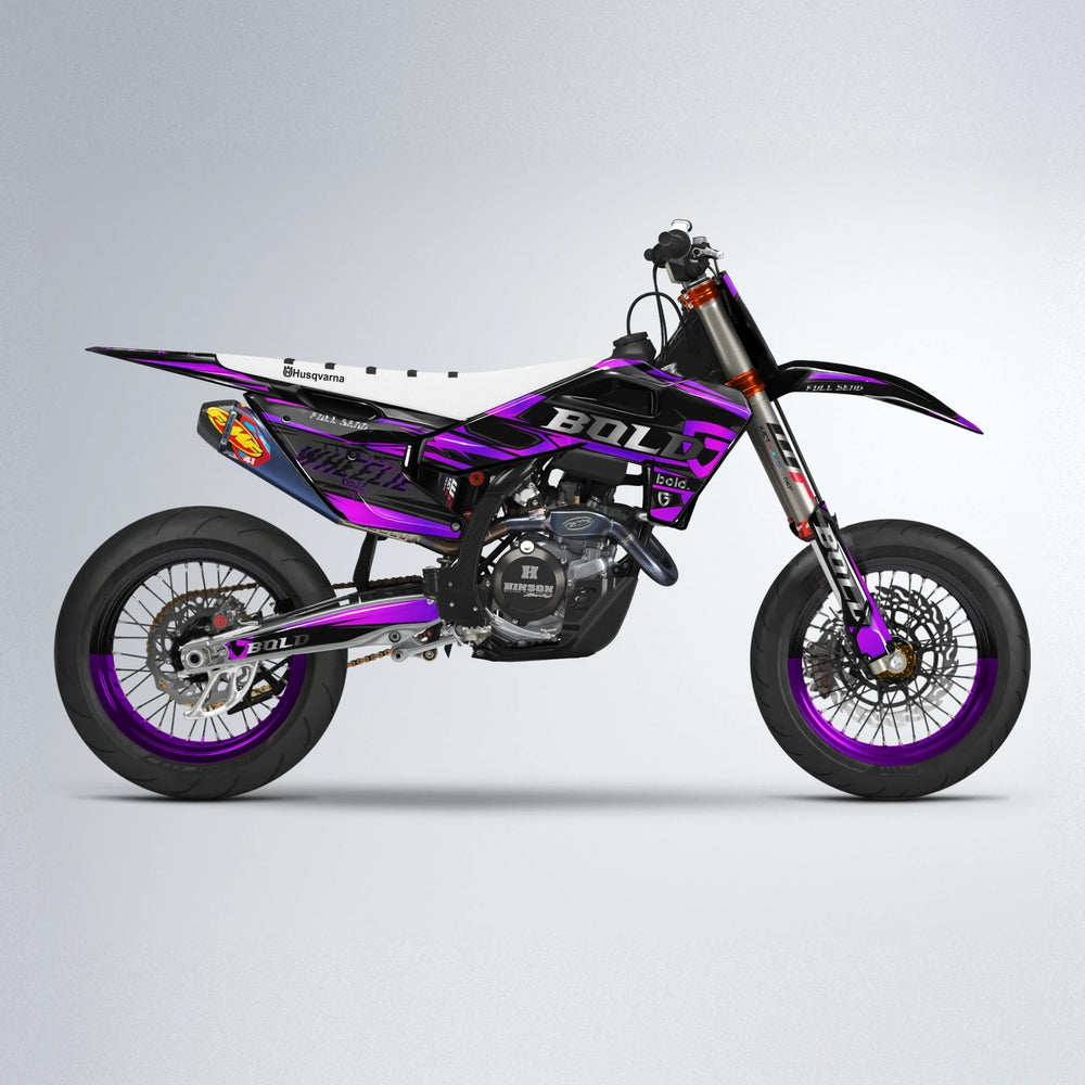 GEBEL V1 Husqvarna FE/TE supermoto graphics kit in Custom Colour
