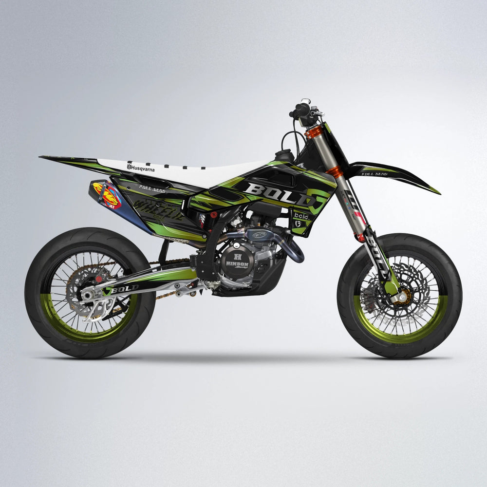 GEBEL V1 Husqvarna FE/TE supermoto graphics kit in Olive