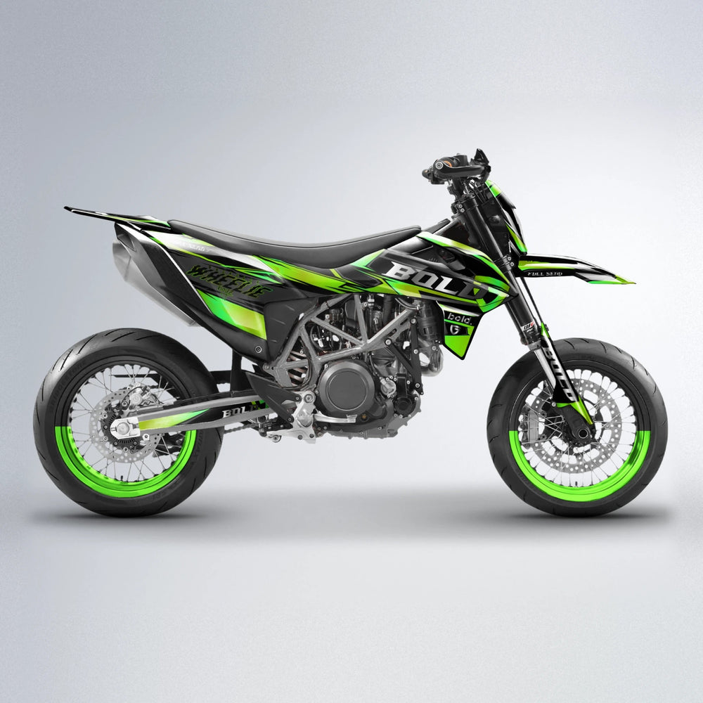 GEBEL V1 KTM SMC 690 supermoto graphics kit in Green