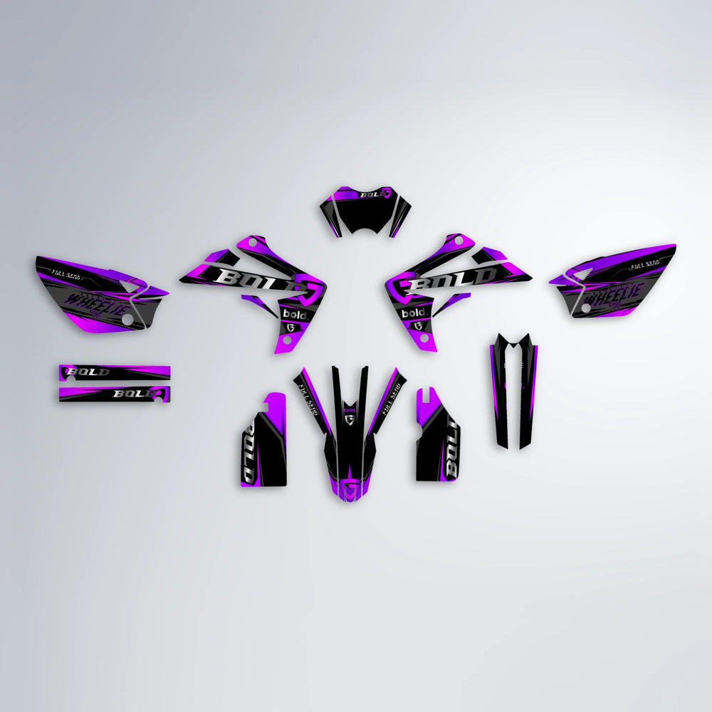 GEBEL V1 Rieju MRT graphics kit parts layout in Custom Colour
