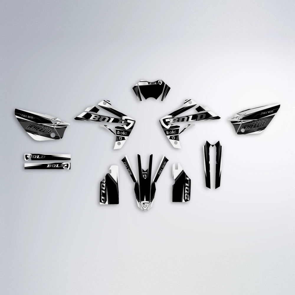 GEBEL V1 Rieju MRT graphics kit parts layout in White