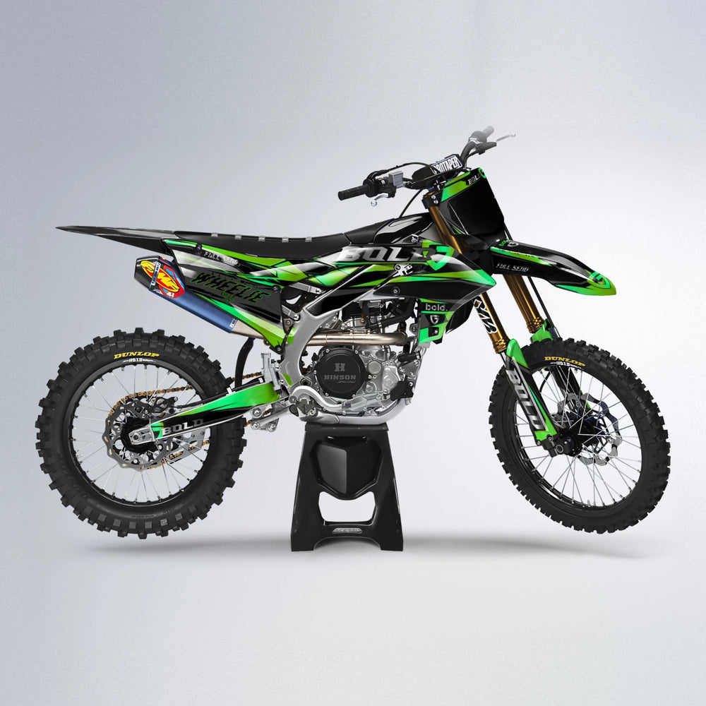GEBEL V1 Yamaha YZF MX motocross graphics kit in Green