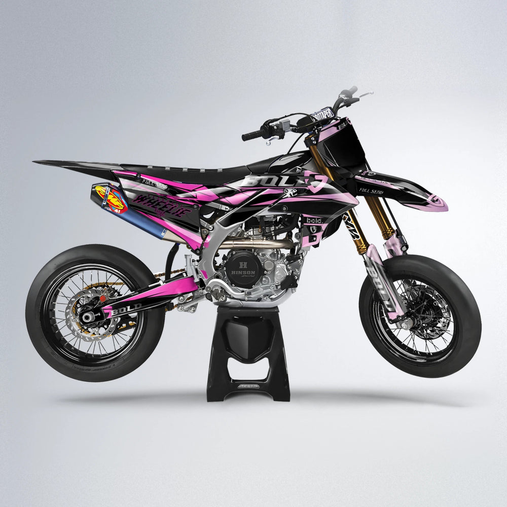 GEBEL V1 Yamaha YZF SM supermoto graphics kit in Flamingo