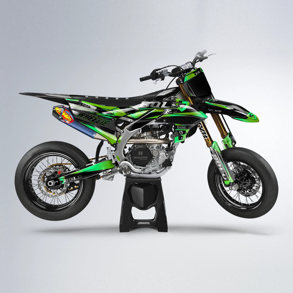 GEBEL V1 Yamaha YZF SM supermoto graphics kit in Green