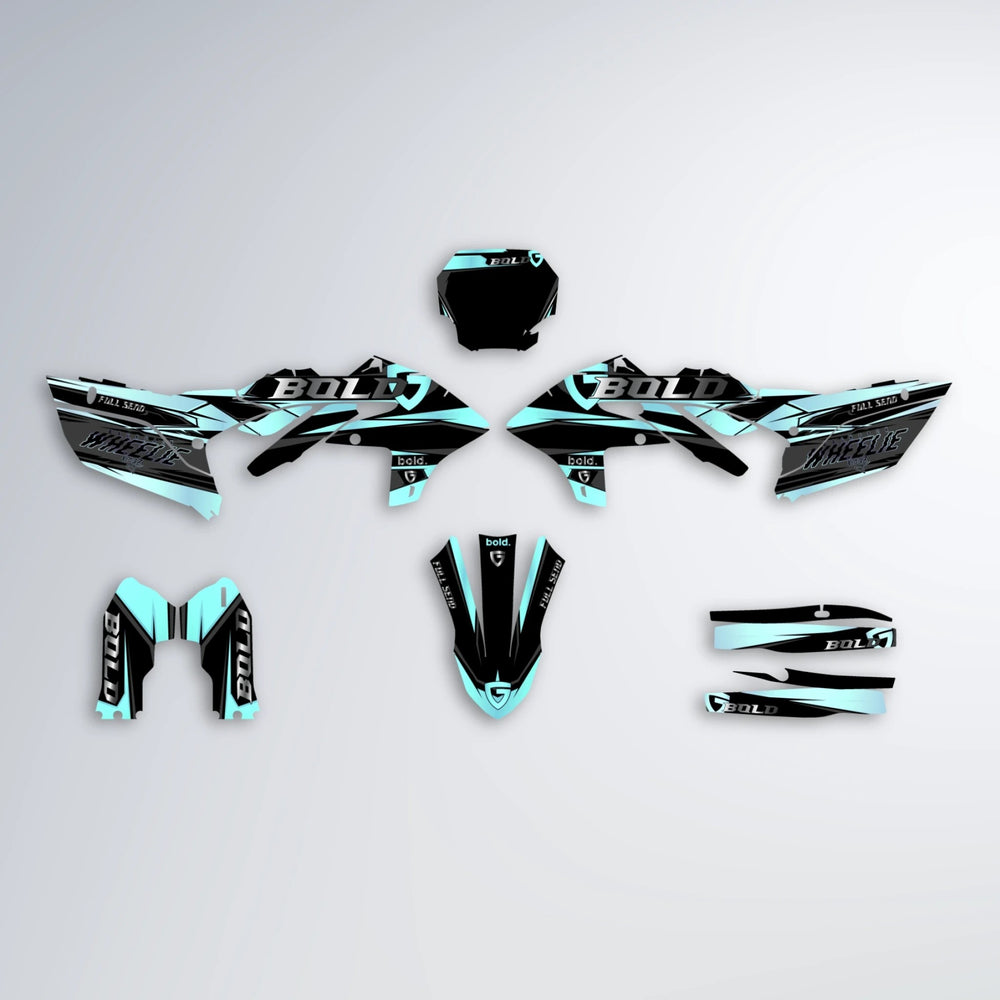 GEBEL V1 Yamaha YZF SM graphics kit parts layout in Mint