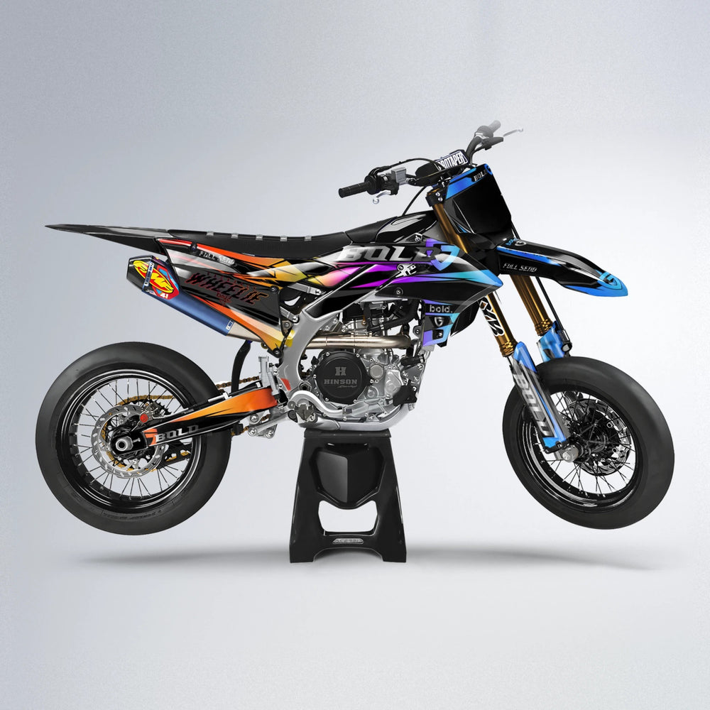 GEBEL V1 Yamaha YZF SM supermoto graphics kit in Sunset Fade