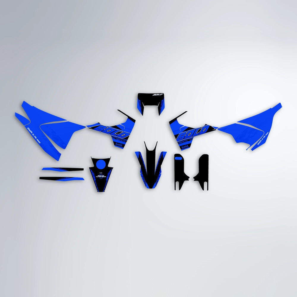 GEBEL V2 Husqvarna 701 graphics kit parts layout in Blue