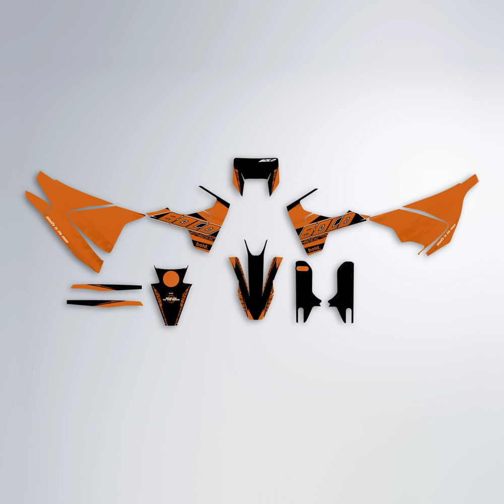 GEBEL V2 Husqvarna 701 graphics kit parts layout in Orange