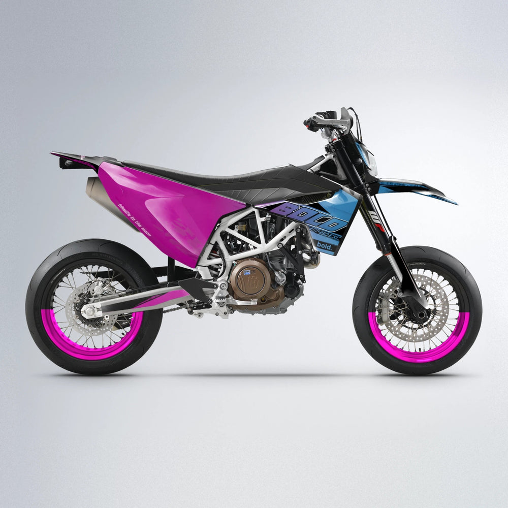 GEBEL V2 Husqvarna 701 supermoto graphics kit in Pink & Light Blue