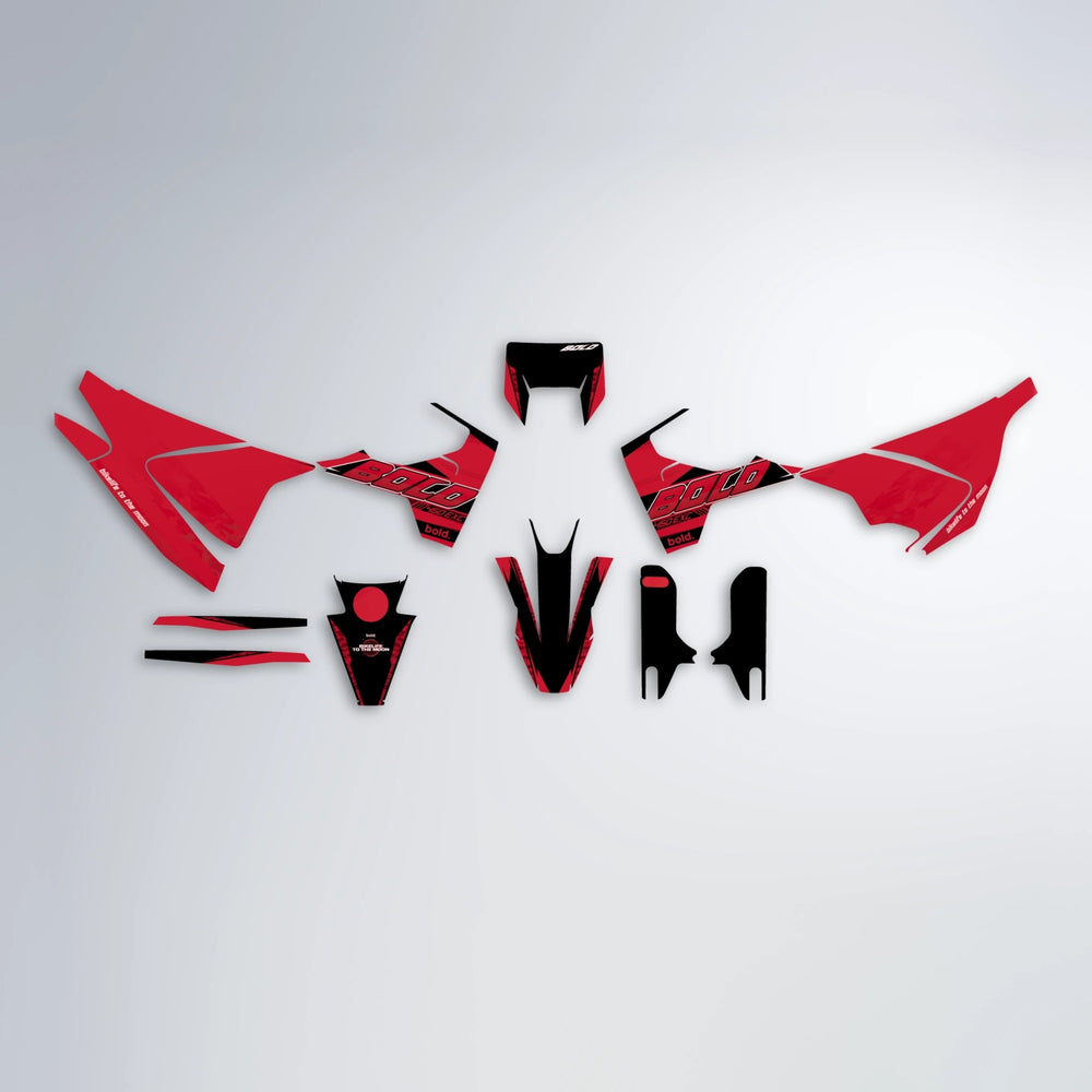 GEBEL V2 Husqvarna 701 graphics kit parts layout in Red