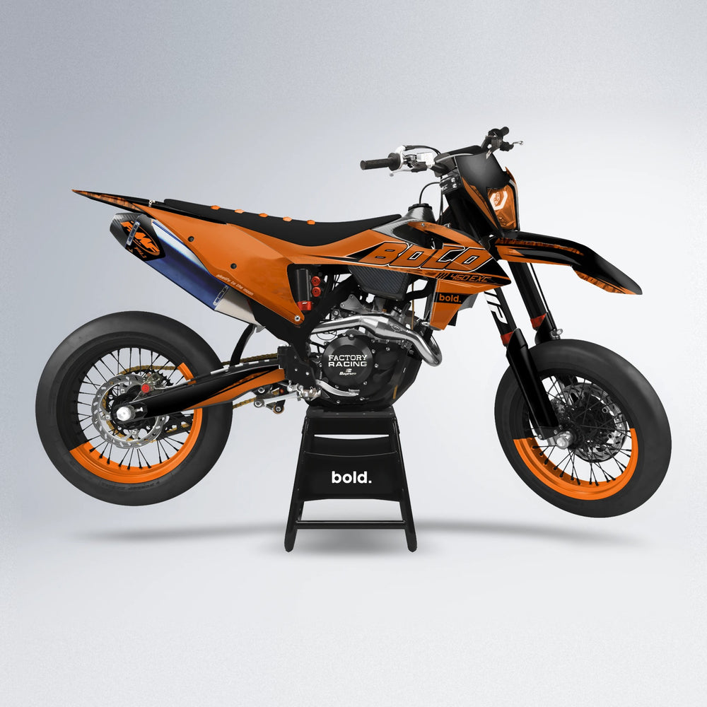 GEBEL V2 supermoto graphics kit in Orange