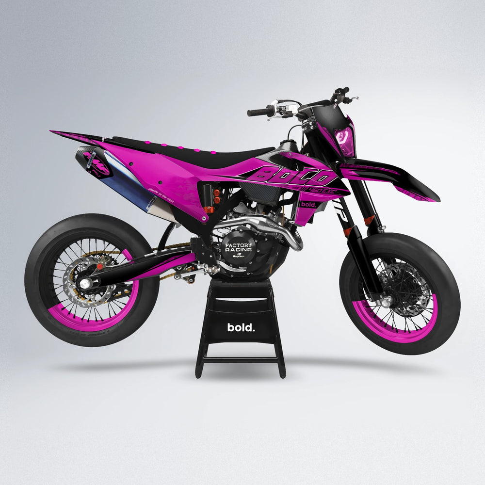 GEBEL V2 supermoto graphics kit in Pink