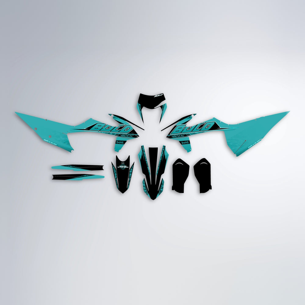 GEBEL V2 graphics kit parts layout in Teal