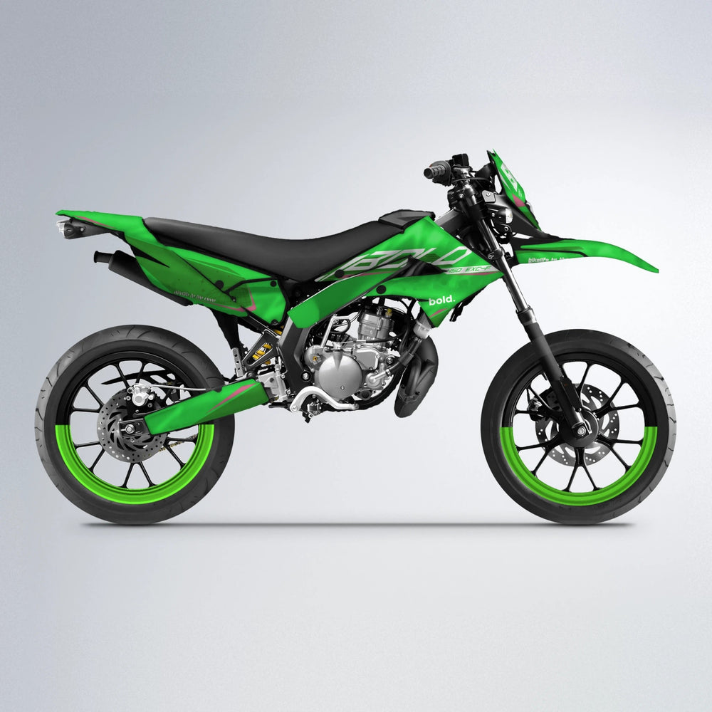 GEBEL V3 Derbi Senda supermoto graphics kit in Green