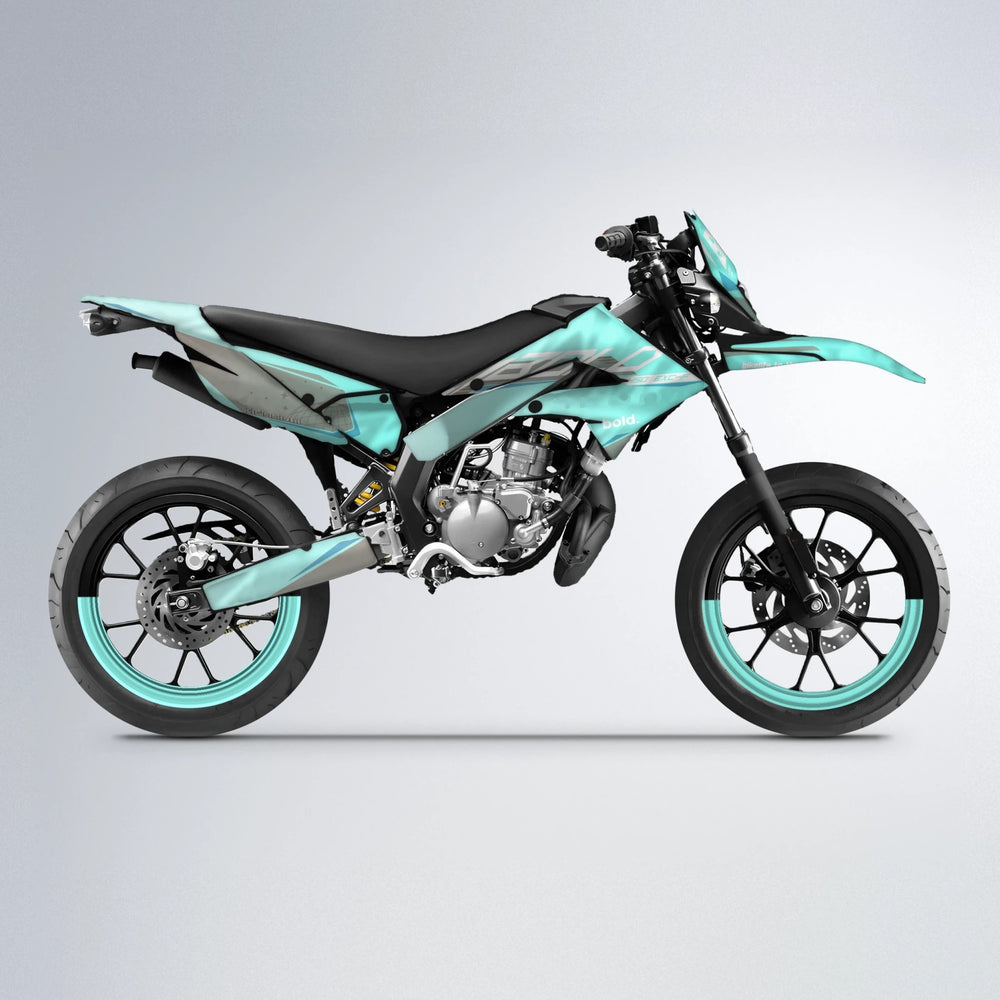 GEBEL V3 Derbi Senda supermoto graphics kit in Mint