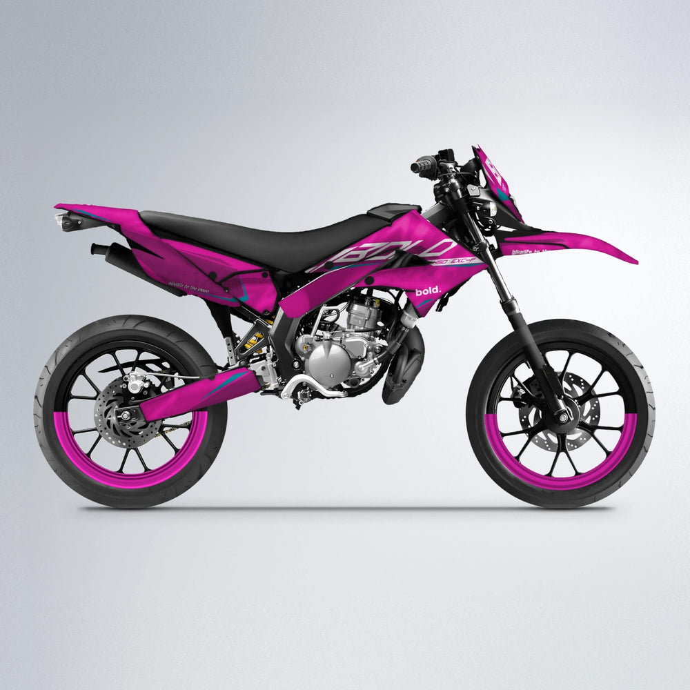 GEBEL V3 Derbi Senda supermoto graphics kit in Pink