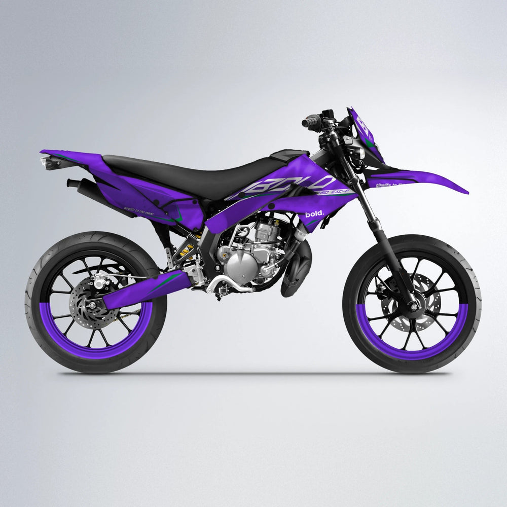 GEBEL V3 Derbi Senda supermoto graphics kit in Purple