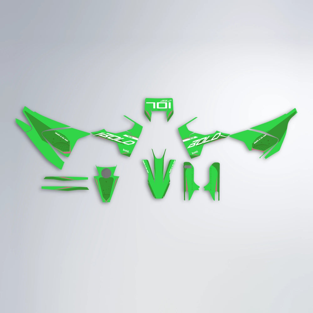 GEBEL V3 Husqvarna 701 graphics kit parts layout in Green