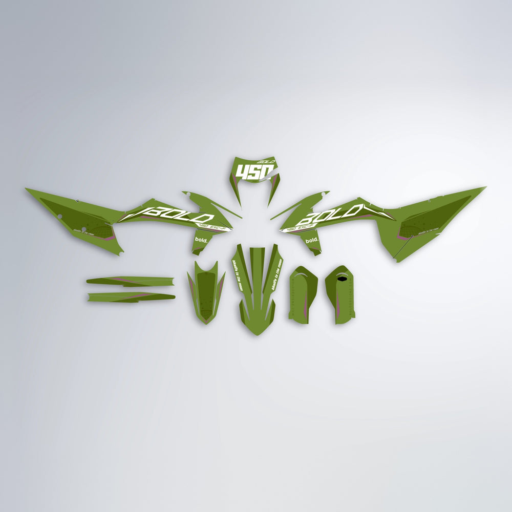 GEBEL V3 graphics kit parts layout in Olive
