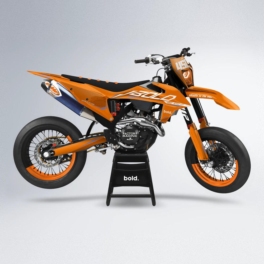 GEBEL V3 supermoto graphics kit in Orange