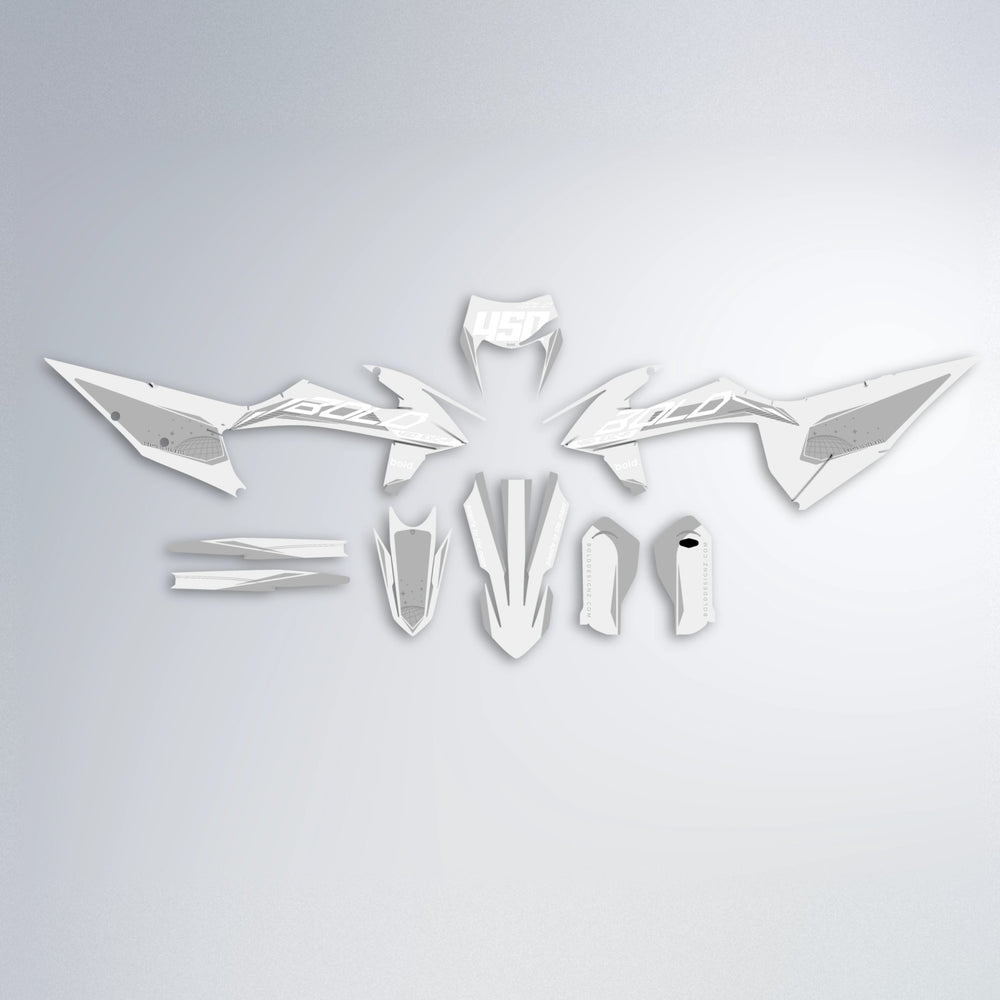 GEBEL V3 graphics kit parts layout in White