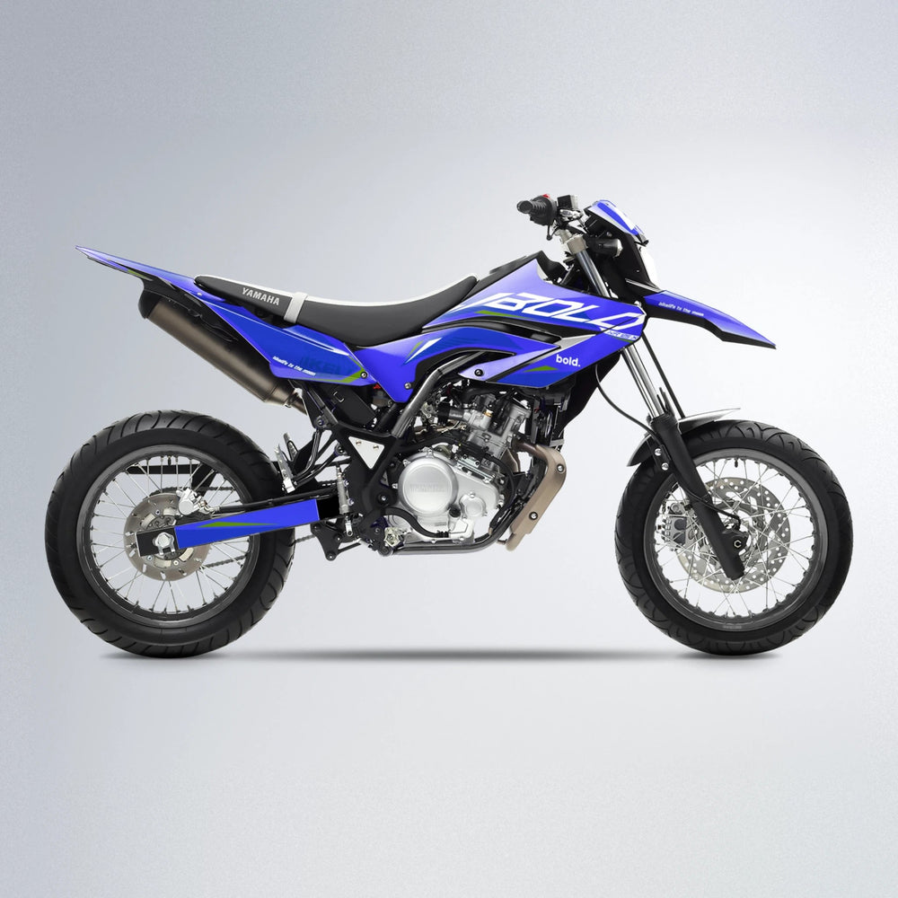 GEBEL V3 Yamaha WR 125X supermoto graphics kit in Blue