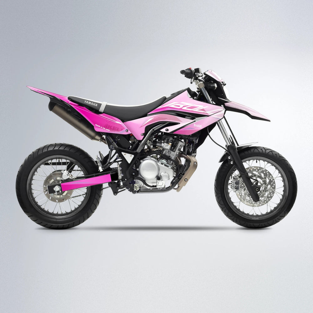 GEBEL V3 Yamaha WR 125X supermoto graphics kit in Flamingo