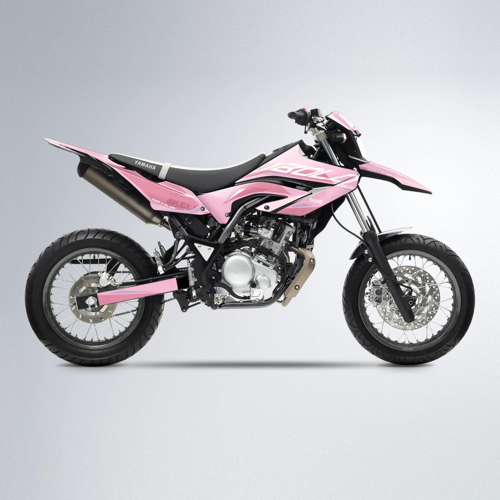 GEBEL V3 Yamaha WR 125X supermoto graphics kit in Sakura Pink