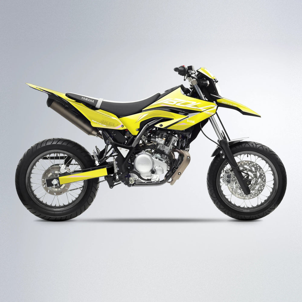 GEBEL V3 Yamaha WR 125X supermoto graphics kit in Yellow