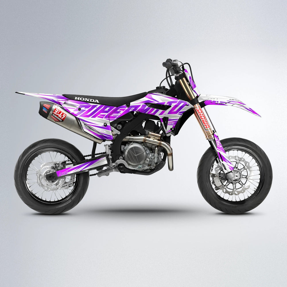 GEBEL V4 Honda supermoto graphics kit in Custom Colour