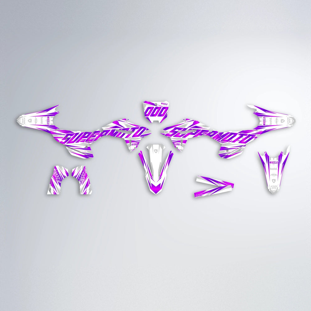 GEBEL V4 Honda graphics kit parts layout in Custom Colour