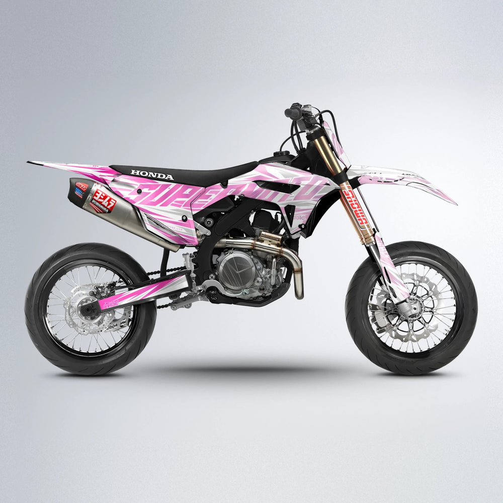 GEBEL V4 Honda supermoto graphics kit in Flamingo