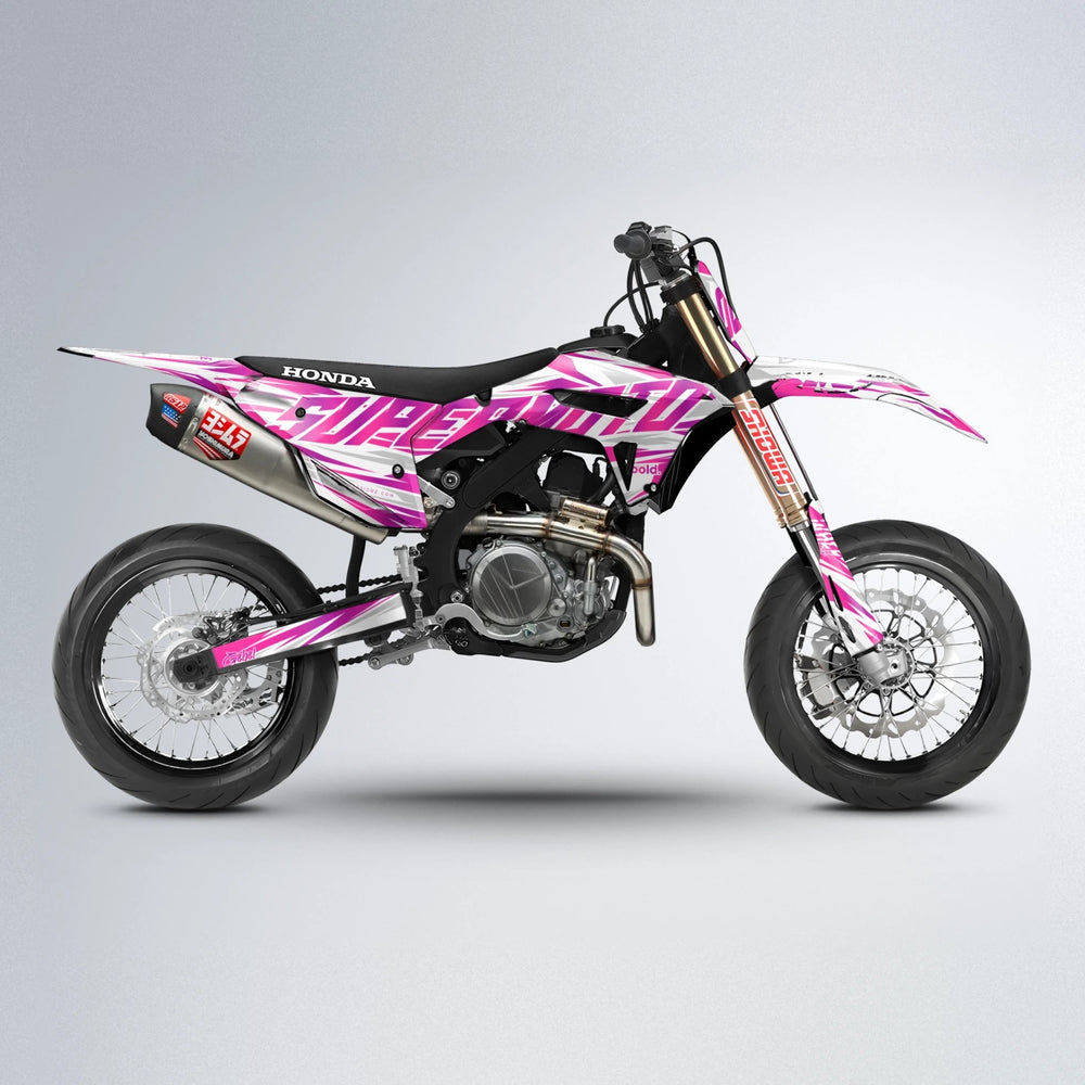 GEBEL V4 Honda supermoto graphics kit in Pink