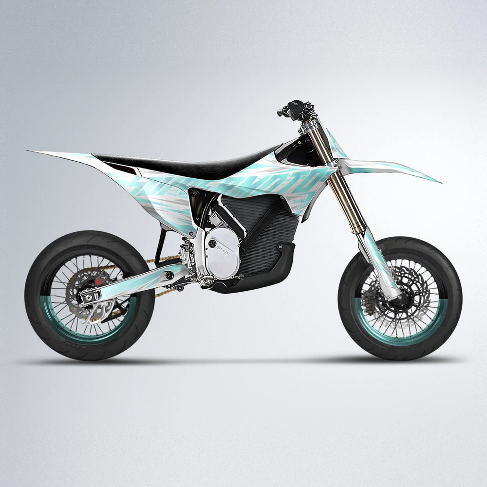 GEBEL V4 Stark Varg SM supermoto graphics kit in Mint