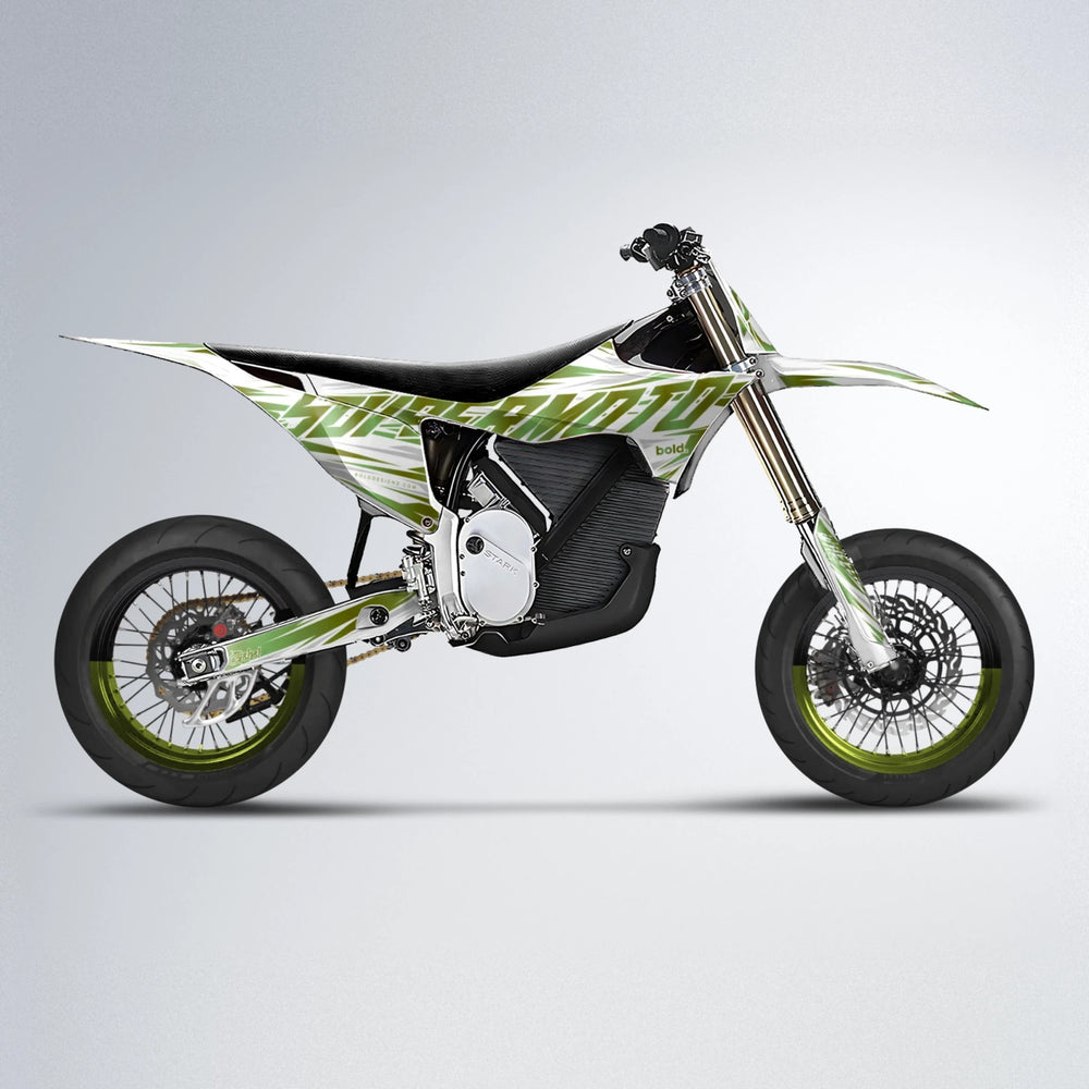 GEBEL V4 Stark Varg SM supermoto graphics kit in Olive