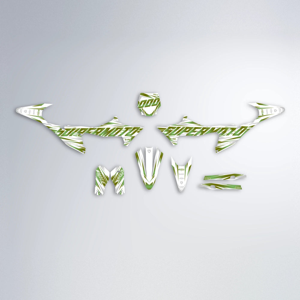 GEBEL V4 Stark Varg SM graphics kit parts layout in Olive