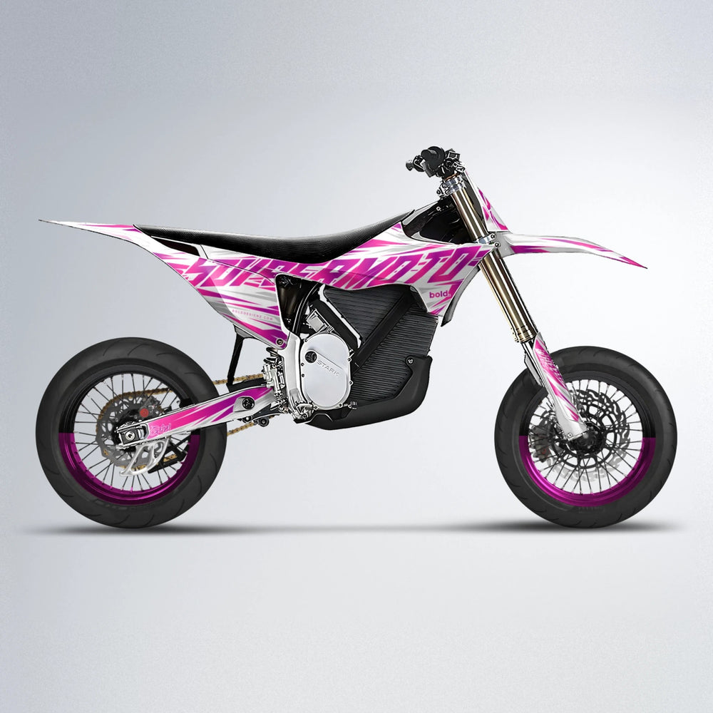 GEBEL V4 Stark Varg SM supermoto graphics kit in Pink
