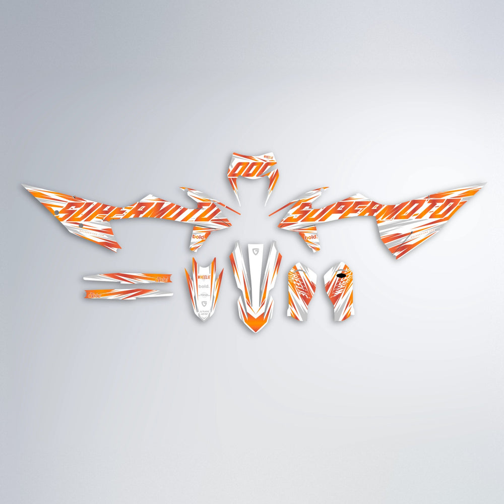 GEBEL V4 graphics kit parts layout in Orange