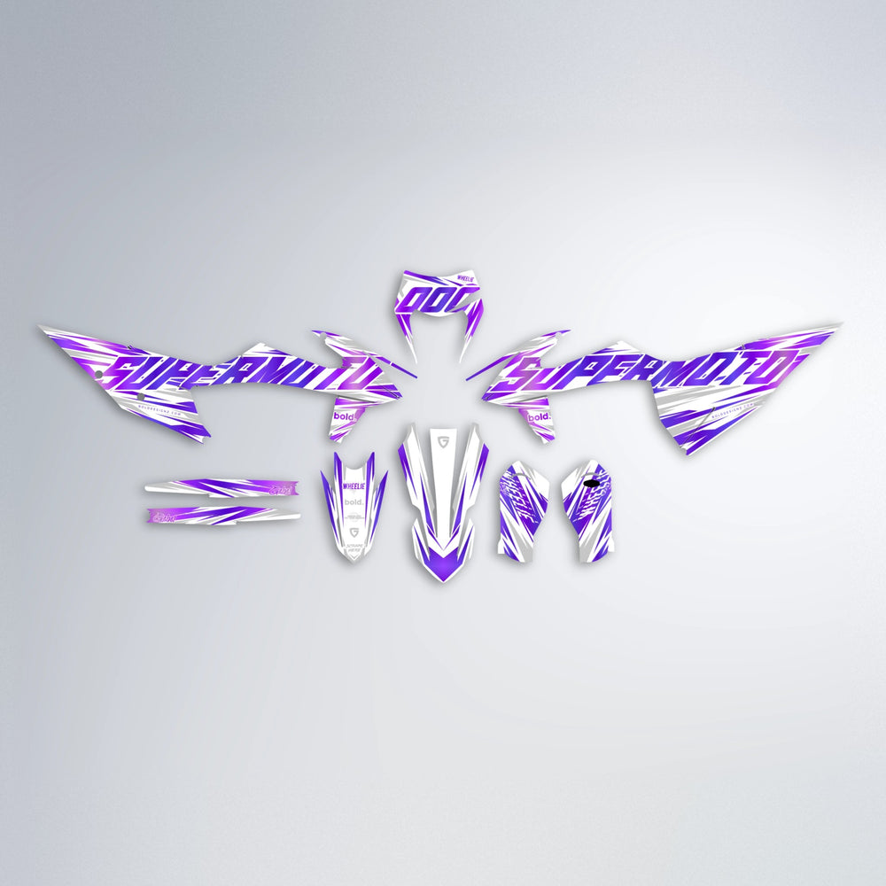GEBEL V4 graphics kit parts layout in Purple Chrome