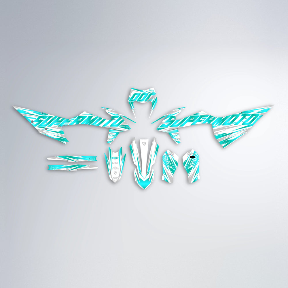 GEBEL V4 graphics kit parts layout in Teal
