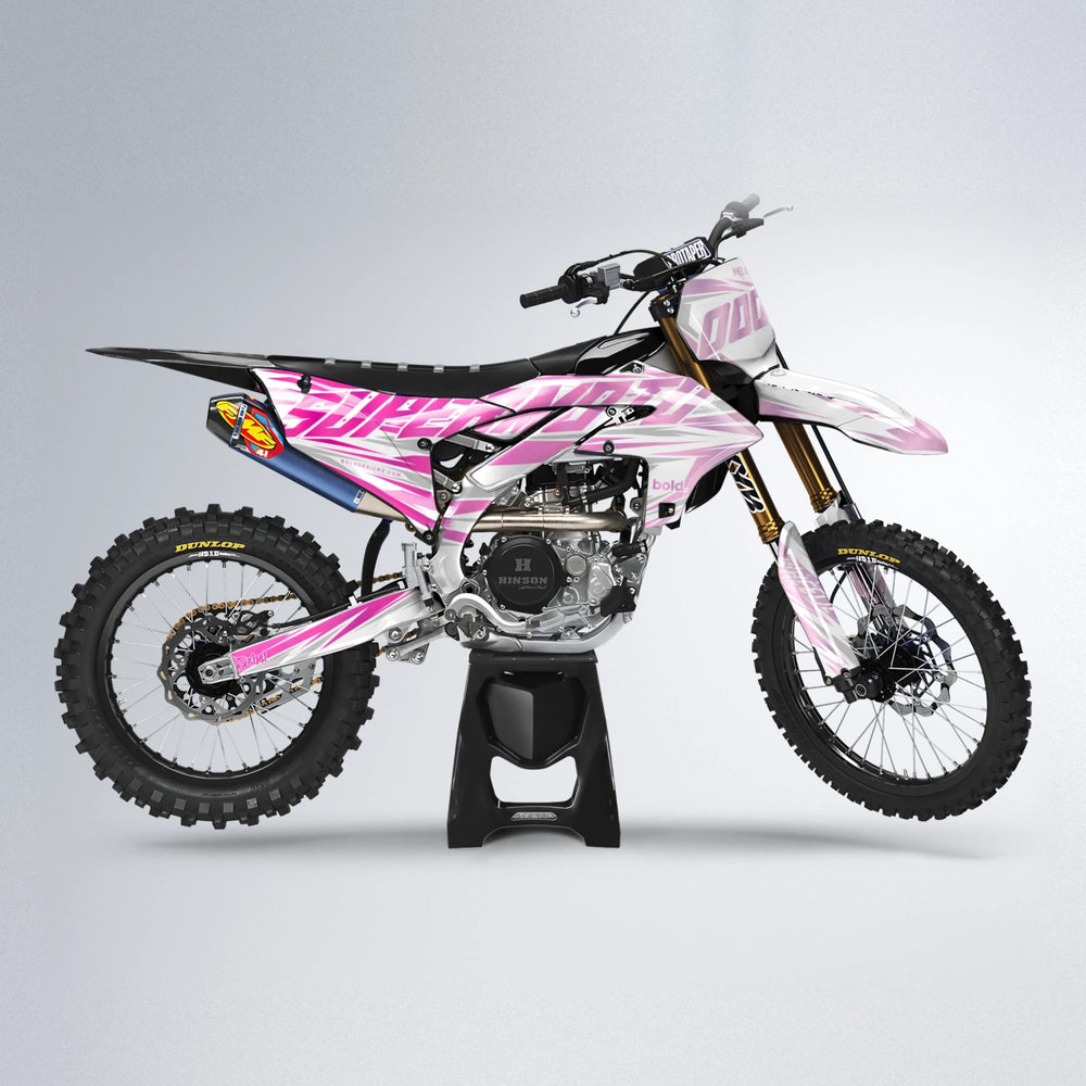 GEBEL V4 Yamaha YZF MX motocross graphics kit in Flamingo