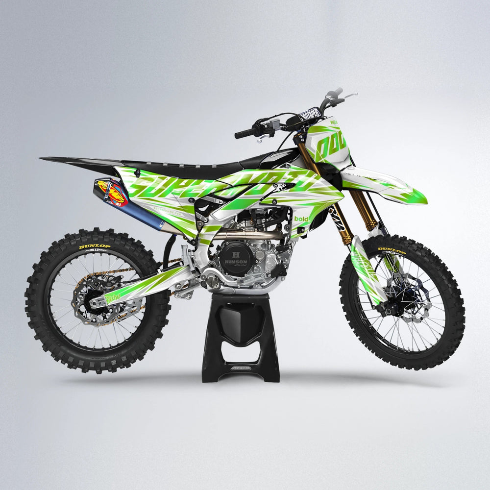 GEBEL V4 Yamaha YZF MX motocross graphics kit in Green