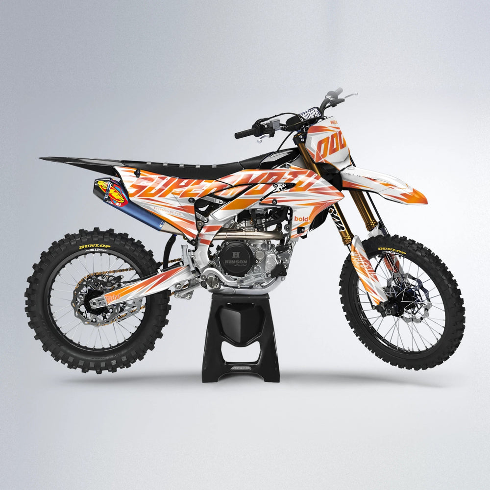 GEBEL V4 Yamaha YZF MX motocross graphics kit in Orange