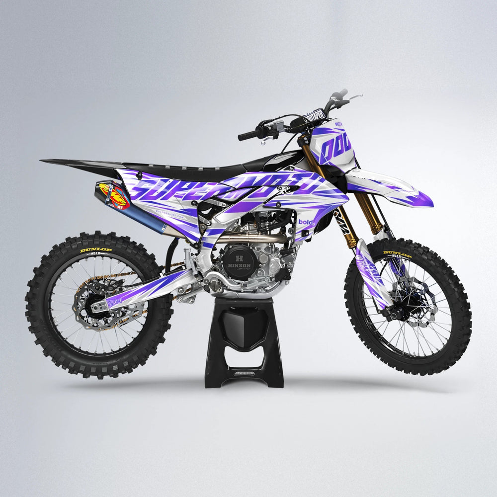 GEBEL V4 Yamaha YZF MX motocross graphics kit in Purple