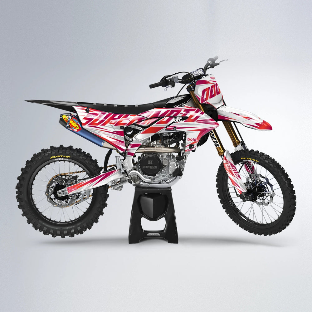 GEBEL V4 Yamaha YZF MX motocross graphics kit in Red