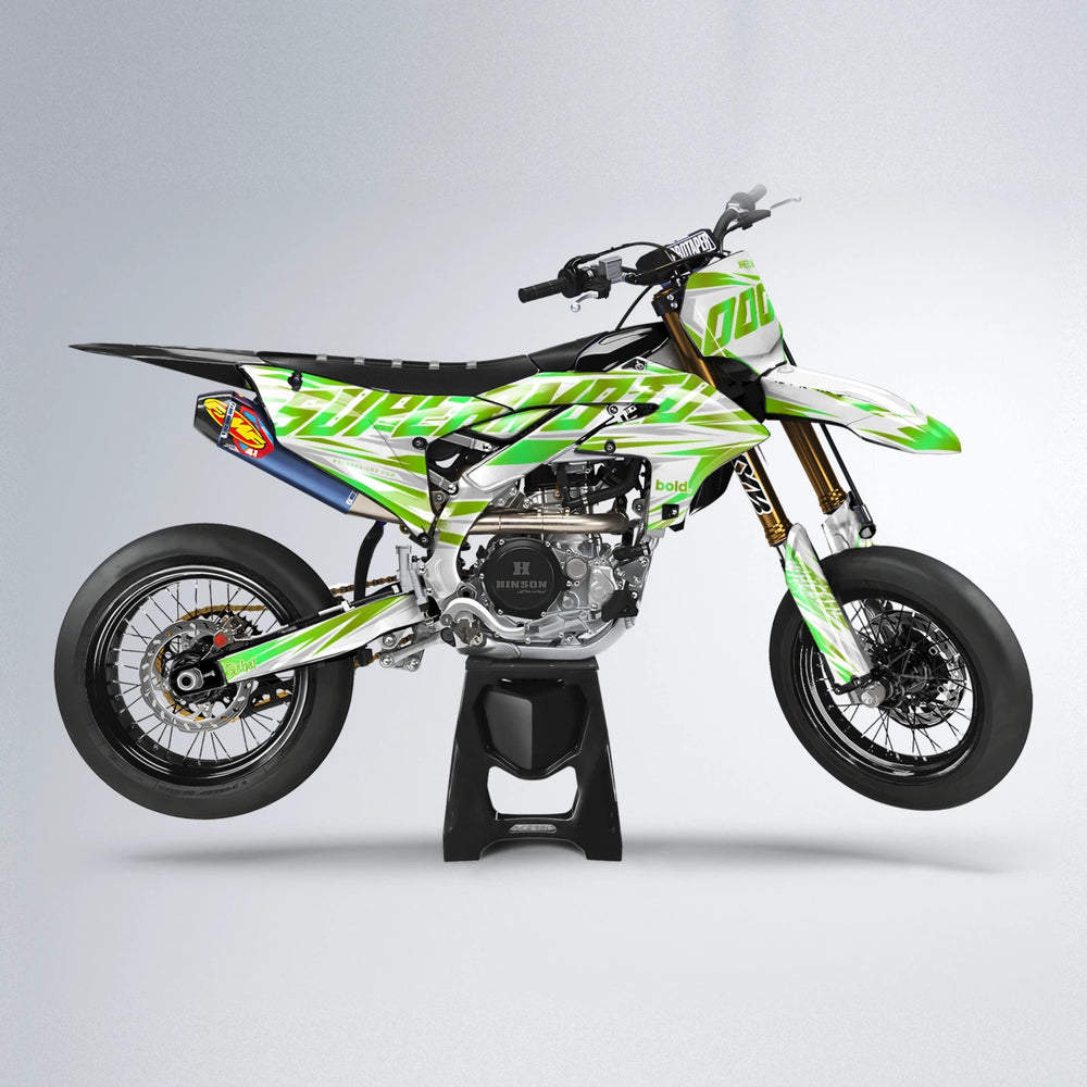 GEBEL V4 Yamaha YZF SM supermoto graphics kit in Green